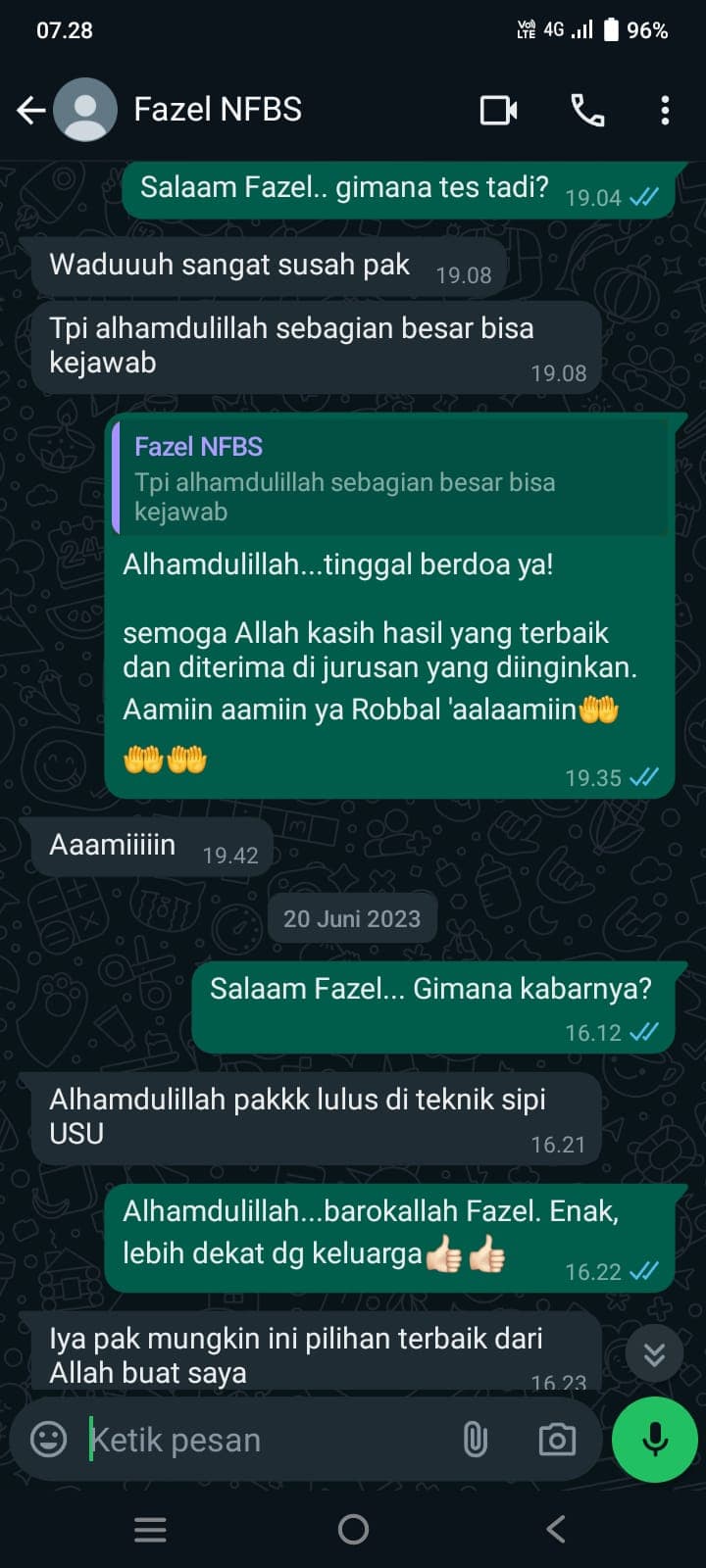 Beberapa Prestasi siswa 8